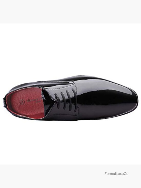 Men\'s Faux Patent Leather Tuxedo Oxford Dress Shoes Lace Up Formal main image 6
